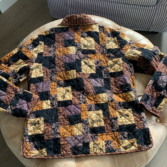 Vintage 2003 Donna Sharp Quilted Dragonfly 3-Button Blazer Size L - Picture 8 of 8